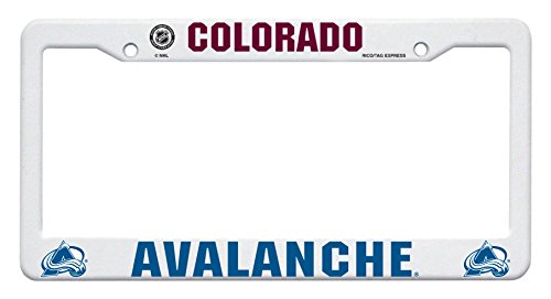 NHL Colorado Avalanche Plastic License Plate Frame 6 x 12.25-"