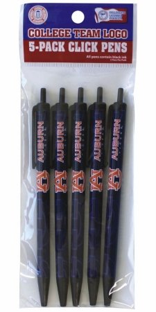 NCAA Auburn Tigers Click Pens - 5 Pack