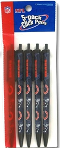 NFL Chicago Bears Retractable Click Pens - 5 Pack