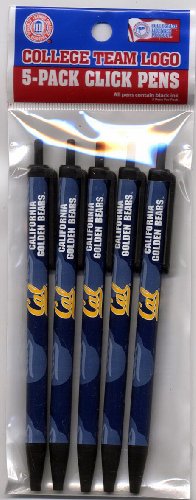 NFL 5 California Berkeley Golden Bears Black Ink Click Pens