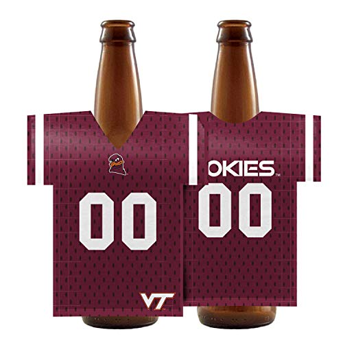 Logo Brands NCAA Virginia Tech Hokies Jersey Bottle Coozie