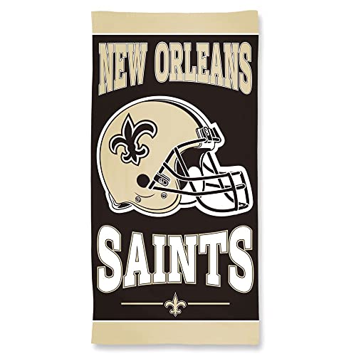 NFL New Orleans Saints Fiber Beach Towel, 9lb/30 x 60