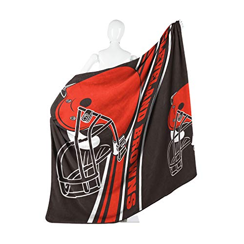 NFL Cleveland Browns Raschel Throw Blanket, 60" x 80", Slant