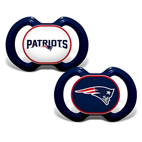 Baby Pacifier 2-Pack NFL New England Patriots Officially Licensed Leagu One Size