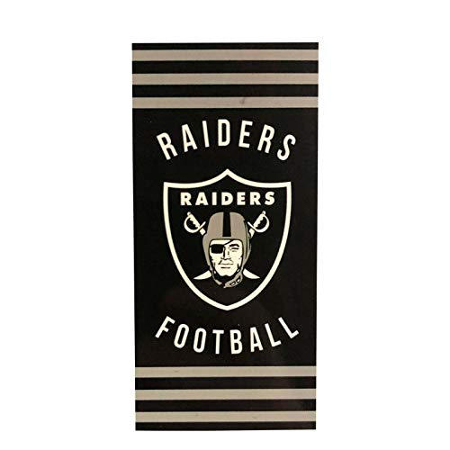 NFL Las Vegas Raiders Beach Towel, 30" x 60", Stripes