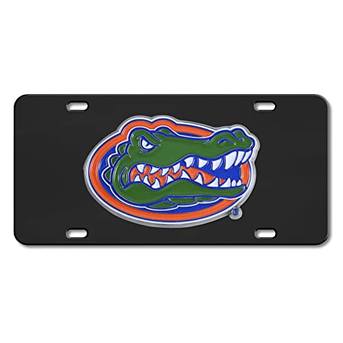 FANMATS NCAA Florida Gators 3D Black Die Cast License Plate