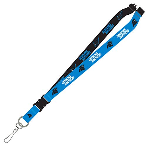 NFL Carolina Panthers Two Tone Lanyard, Teal/Black, One Size