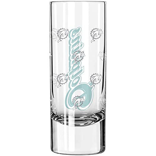 logobrands NFL Miami Dolphins 2.5oz. Satin-Etched Tall Shot Glass One Size