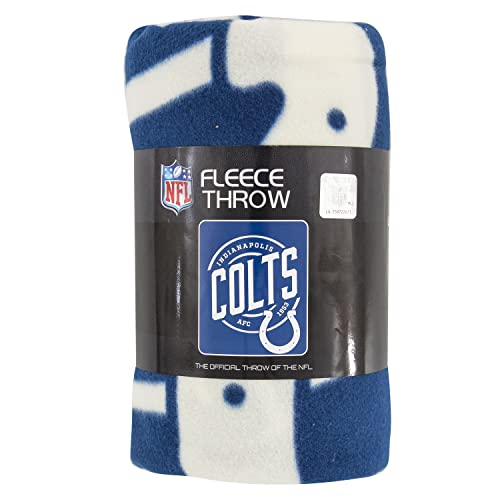 NFL Indianapolis Colts Fleece Throw Blanket, 50" x 60", Campaign