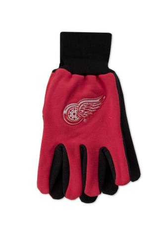 NHL Detroit Redwings Two-Tone Gloves One Size