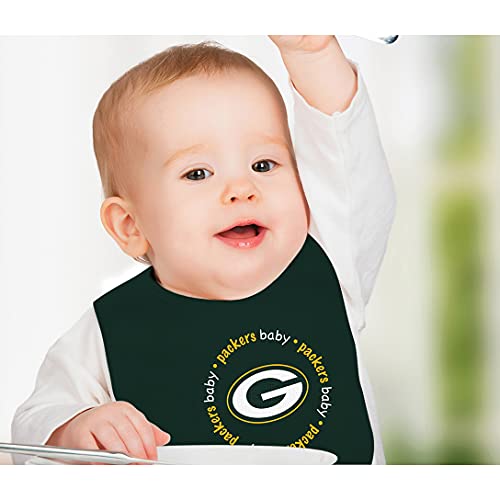 BabyFanatics Sports Themed Apparel Baby Bib Set Green Bay Packers NFL One Size