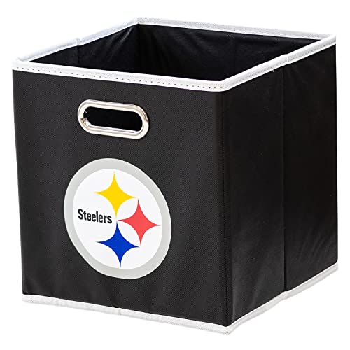 Franklin Sports NFL Pittsburgh Steelers Collapsible Storage Bin 11'x10.5"x10.5"