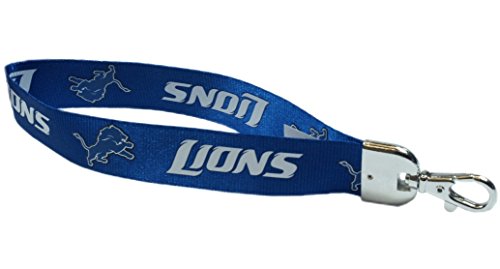 NFL Detroit Lions Wristlet Lanyard, Blue, One Size