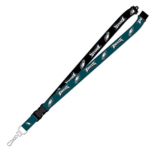 NFL Philadelphia Eagles Unisex LANYARDS, Back, One Size, midnight green/black