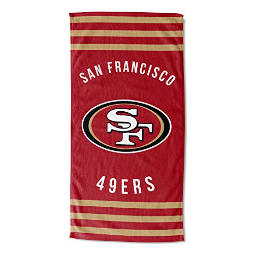 NFL San Francisco 49ers Beach Towel, 30" x 60", Stripes