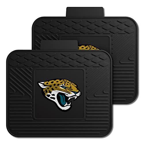 NFL Jacksonville Jaguars Back Row Utility Car Mats - 2 Piece Set, 14" x One Size