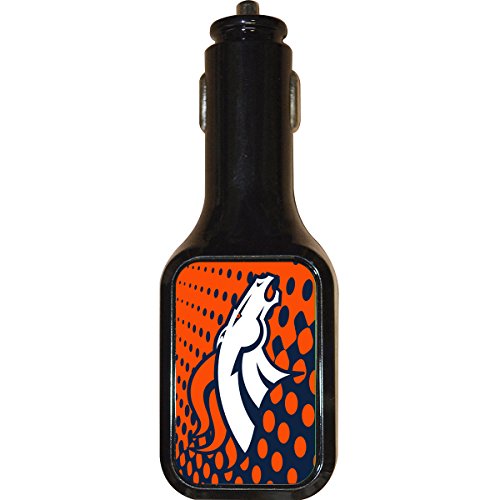 NFL Denver Broncos 2-in-1 Wall and Car Charger, Orange