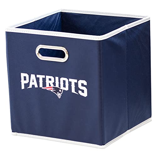 Franklin Sports NFL New England Patriots Collapsible Storage Bin 11"x10.5"x10.5"