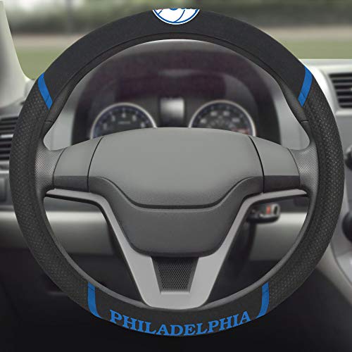 NBA 25084 Philadelphia 76ers Embroidered Steering Wheel Cover 15"x15"