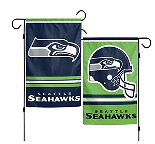 WinCraft NFL Seattle Seahawks 2-Sided Garden Flag, 12 x 18-inches , Blue.