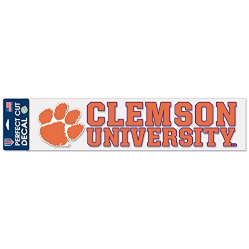 NCAA Clemson University Perfect Cut Decals, 4" x 17"