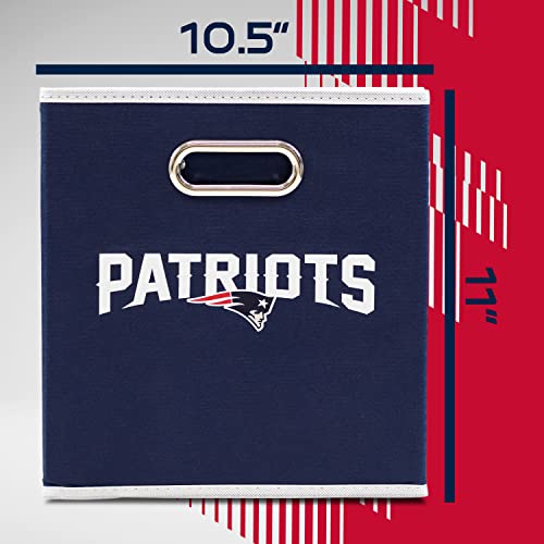 Franklin Sports NFL New England Patriots Collapsible Storage Bin 11"x10.5"x10.5"