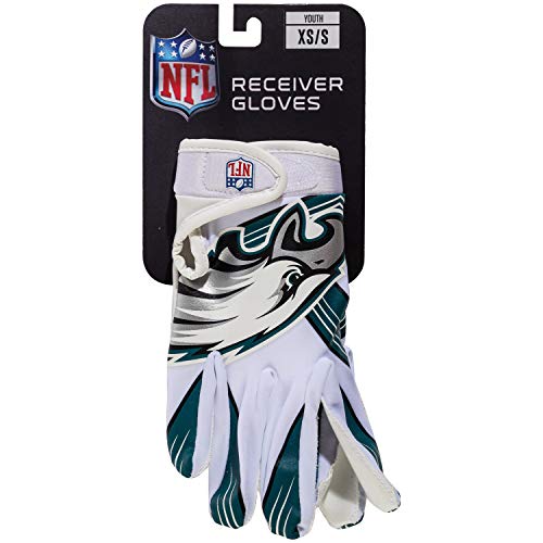 Franklin Sports Philadelphia Eagles Youth NFL Football Receiver Gloves - S/XS