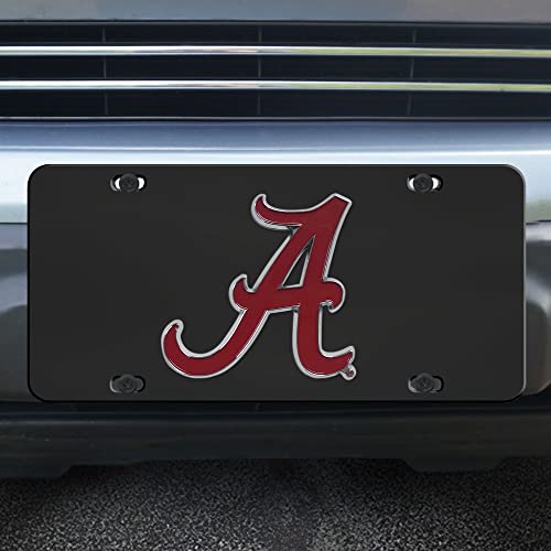 FANMATS NCAA Alabama Crimson Tide 3D Black Die Cast License Plate