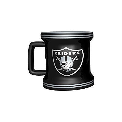 Logo Brands NFL Oakland Raiders Sculpted Mini Mug, Size 2.5, Black