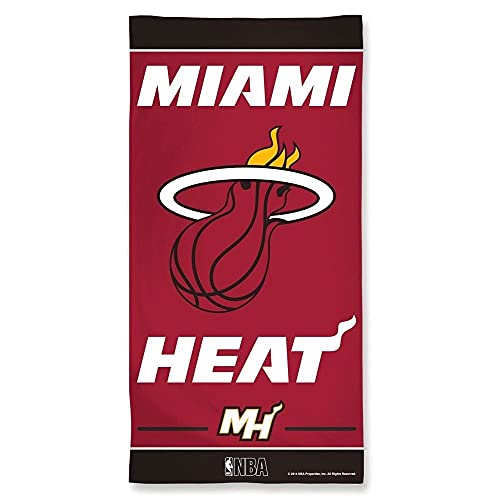 NCAA Miami Heat Pool Beach Bath Gym Towel Large 30" X 60" 30" x 60" L L