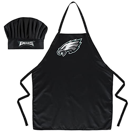 Mens Chef Hat and Set NFL Apron, Philadelphia Eagles, One Size US