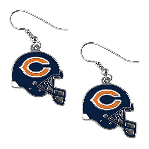 Sports Team NFL Chicago Bears J Hook Dangle Logo Earring Set One Size