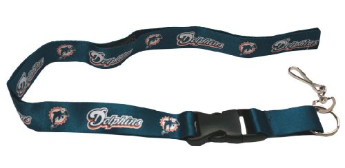 NFL Miami Dolphins Breakaway Lanyard with Key Ring One Size