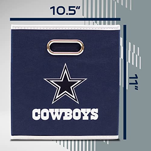 Franklin Sports NFL Dallas Cowboys Collapsible Storage Bin - 11"x10.5"x10.5"