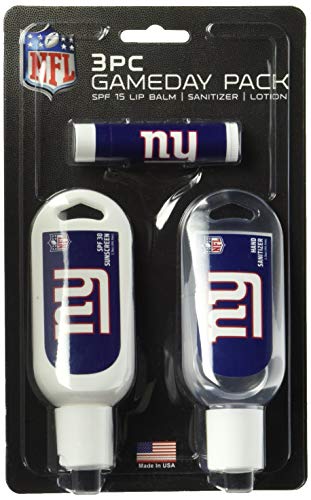 NFL New York Giants Game Day Pack, Lip Balm, Hand Sanitizer, SP 8 x 5 x 1.5-Inch