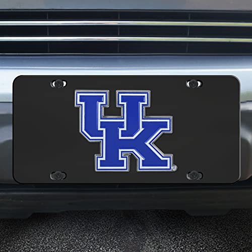 FANMATS NCAA Kentucky Wildcats 3D Black Die Cast License Plate