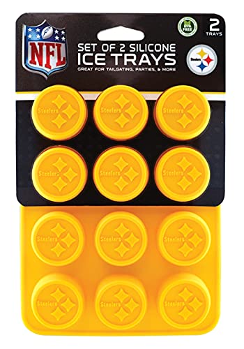 Game Day Set - FanPans NFL Pittsburgh Steelers - Silicone Ice Cube Trays 2 Pack