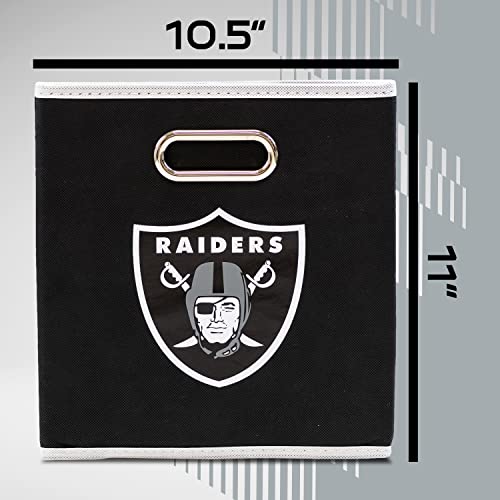 Franklin Sports NFL Las Vegas Raiders Collapsible Storage Bin 11"x10.5"x10.5"