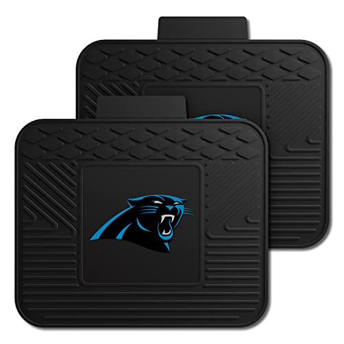 NFL Carolina Panthers Back Row Utility Car Mats - 2 Piece Set, 14" x 17 One Size