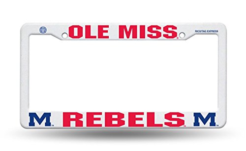 NCAA Mississippi Rebels Primary 12" x 6" Plastic Frame W' Decal Insert