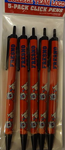 NCAA Fresno State Bulldogs 5 Pack Click Pens - Black Ink