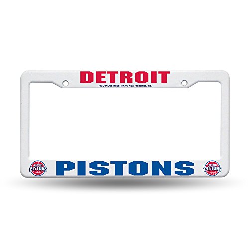 NBA Detroit Pistons Plastic License Plate Frame 12-inch by 6-inch