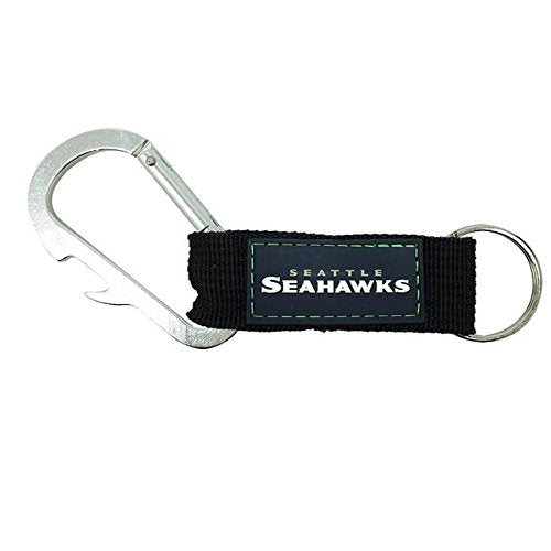 NFL Seattle Seahawks Carabineer Keychain, Navy, One Size