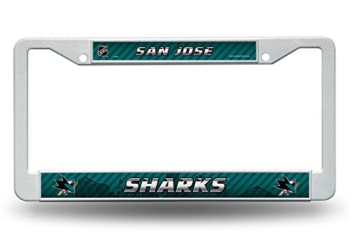 NHL Sharks Plastic Frame, 15 x 8, Logo Color 15 x 8"