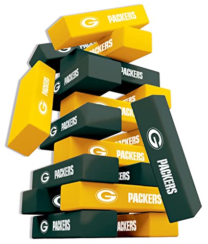 Game Day - NFL Green Bay Packers - Tumble Tower, Real Wood Blocks