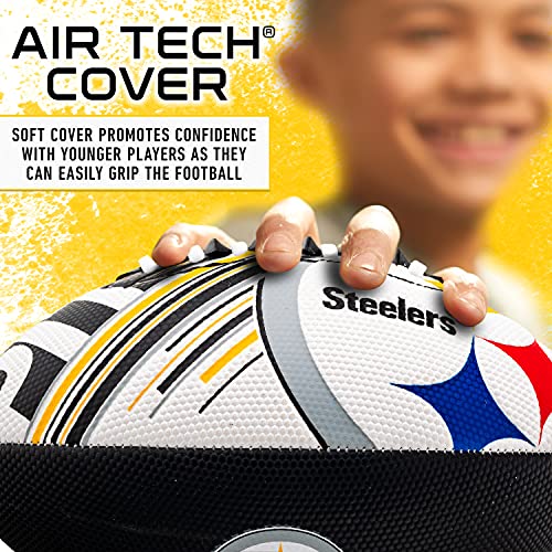 Franklin Sports NFL Pittsburgh Steelers Football Youth - 8.5"  SPACELACE