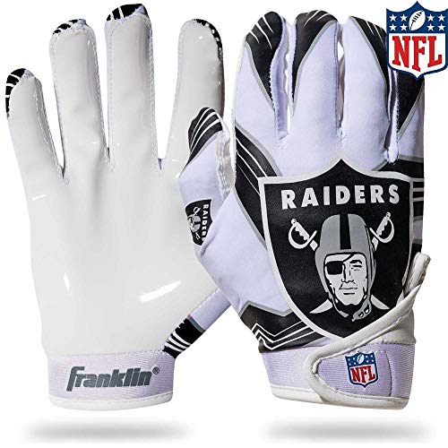 Franklin Sports Las Vegas Raiders Youth NFL Football Receiver Gloves -  M/L Pair