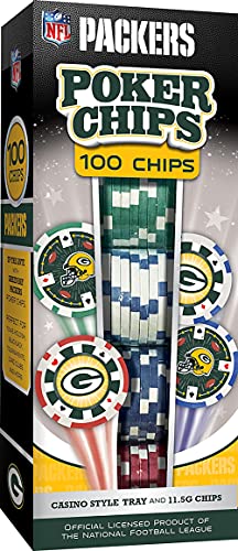 NFL Green Bay Packers Poker Chips, 100 Piece (GBP3120)