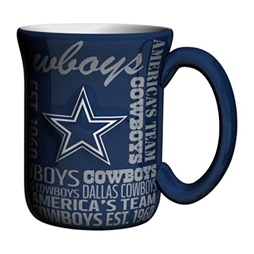 Logo Brands NFL Dallas Cowboys Sculpted Spirit Mug, 17-ounce 1 Count (Pack of 1)