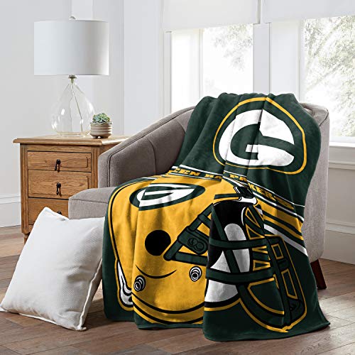 NFL Green Bay Packers Raschel Throw Blanket, 60" x 80", Slant